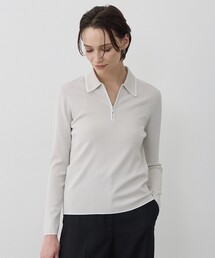 シンセティックフルニードル ハーフジップニット