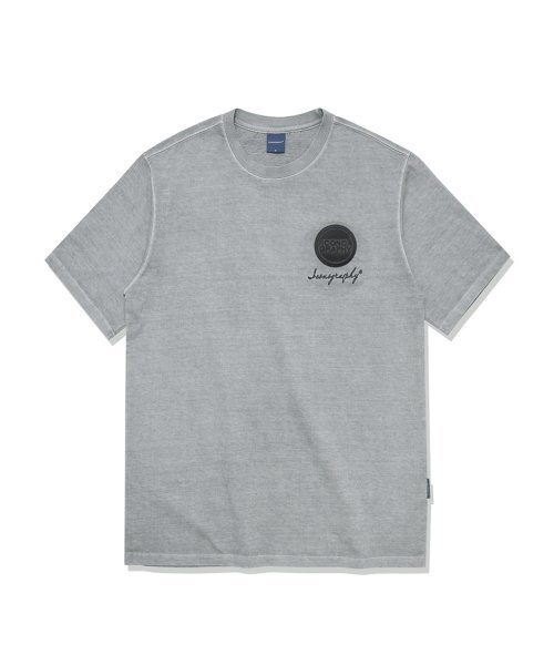 ICONOGRAPHY(アイコノグラフィー)の「PIGMENT EMBLEM SILICONE VOLUME PRINT SGR(Tシャツ/カットソー・レディース・シルバー・MEDIUM)」の1枚目の写真