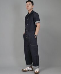 SAINTCREW（セントクルー）の「Overround Fatigue Short Sleeve Jumpsuit OF-501S Denim Indigo BRS（つなぎ/オールインワン・メンズ）」