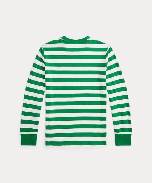 POLO RALPH LAUREN CHILDRENSWEAR（ポロ ラルフ ローレン チルドレンズウェア）の「ストライプド コットン ロングスリーブ Tシャツ（Tシャツ/カットソー・キッズ・グリーン・S/M/L/XL）」の4枚目の写真