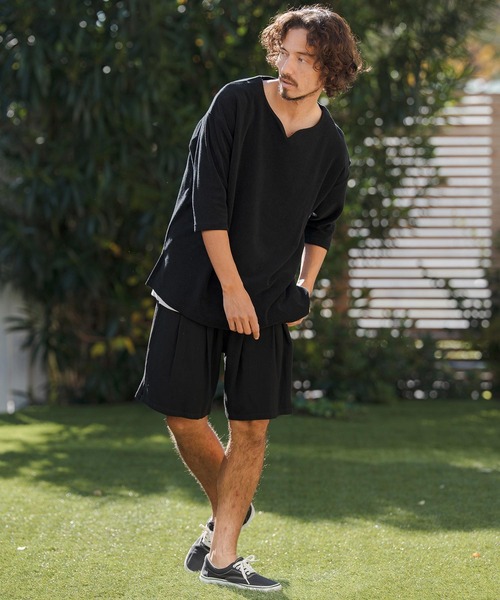 CAMBIO(カンビオ)の「mp14440- Linen Rayon Two Tuck Short Pants ショートパンツ(S62826cmb)(その他パンツ・メンズ・ブラック/グレー/ブラウン/キナリ・S/M/L)」の19枚目の写真