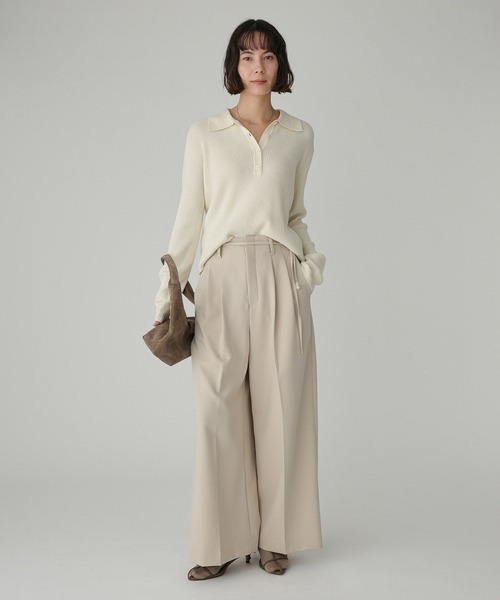 BABYLONE（バビロン）の「ベロアポロニット（ニット/セーター・レディース・ホワイト/チャコール・フリー）」の15枚目の写真