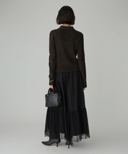 BABYLONE（バビロン）の「ベロアポロニット（ニット/セーター・レディース・ホワイト/チャコール・フリー）」の9枚目の写真