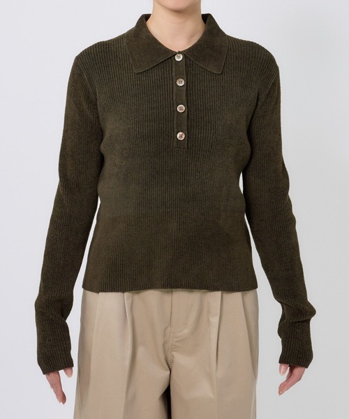 BABYLONE（バビロン）の「ベロアポロニット（ニット/セーター・レディース・ホワイト/チャコール・フリー）」の18枚目の写真