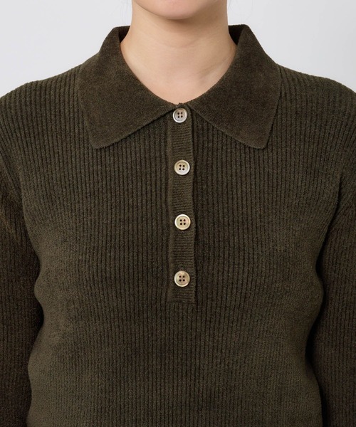 BABYLONE（バビロン）の「ベロアポロニット（ニット/セーター・レディース・ホワイト/チャコール・フリー）」の21枚目の写真