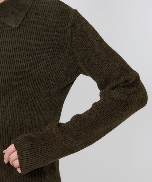 BABYLONE（バビロン）の「ベロアポロニット（ニット/セーター・レディース・ホワイト/チャコール・フリー）」の22枚目の写真