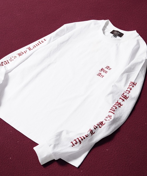Laufer（ロイファー）の「【Laufer】 "As You Are" 袖ロゴ 長袖 ヘビーウェイトTシャツ / "As You Are" Sleeve Logo Long Sleeve Heavyweight T-Shirt（Tシャツ/カットソー・メンズ・ホワイト系2/ホワイト系1/ブラック系1/ブラック系2・L/M/S）」の3枚目の写真