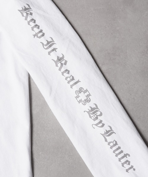 Laufer（ロイファー）の「【Laufer】 "As You Are" 袖ロゴ 長袖 ヘビーウェイトTシャツ / "As You Are" Sleeve Logo Long Sleeve Heavyweight T-Shirt（Tシャツ/カットソー・メンズ・ホワイト系2/ホワイト系1/ブラック系1/ブラック系2・L/M/S）」の7枚目の写真