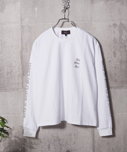 Laufer（ロイファー）の「【Laufer】 "As You Are" 袖ロゴ 長袖 ヘビーウェイトTシャツ / "As You Are" Sleeve Logo Long Sleeve Heavyweight T-Shirt（Tシャツ/カットソー・メンズ・ホワイト系2/ホワイト系1/ブラック系1/ブラック系2・L/M/S）」の5枚目の写真