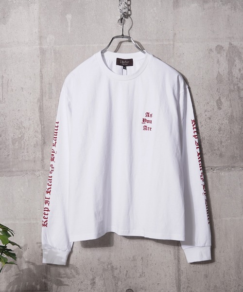 Laufer（ロイファー）の「【Laufer】 "As You Are" 袖ロゴ 長袖 ヘビーウェイトTシャツ / "As You Are" Sleeve Logo Long Sleeve Heavyweight T-Shirt（Tシャツ/カットソー・メンズ・ホワイト系2/ホワイト系1/ブラック系1/ブラック系2・L/M/S）」の8枚目の写真