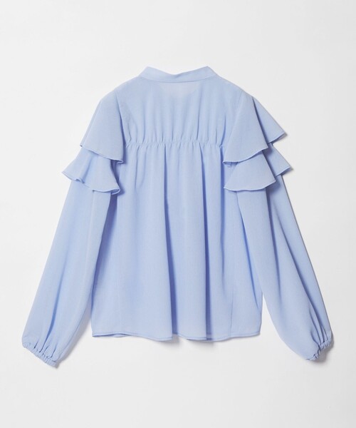 EMMEL REFINES（エメルリファインズ）の「＜EMMEL REFINES＞EM ヨウリュウフリル スタンドカラー ブラウス（シャツ/ブラウス・レディース・オフホワイト/ライトブルー/ライム・FREE）」の19枚目の写真