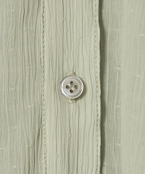 EMMEL REFINES（エメルリファインズ）の「＜EMMEL REFINES＞EM ヨウリュウフリル スタンドカラー ブラウス（シャツ/ブラウス・レディース・オフホワイト/ライトブルー/ライム・FREE）」の10枚目の写真