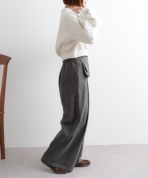 w closet(ダブルクローゼット)の「ポケットベルト付きパンツ(その他パンツ・レディース・チャコールグレー/ブラウン・MEDIUM/SMALL)」の10枚目の写真