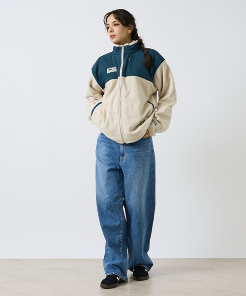 FRUIT OF THE LOOM(フルーツオブザルーム)の「【FRUIT OF THE LOOM / フルーツオブザルーム】 COZY SOFT FLEECE BLOUSON / フルジップ フリース ブルゾン / ユニセックス(ブルゾン・メンズ・アイボリー/ブラック/ブラウン・XL/L/M)」の9枚目の写真