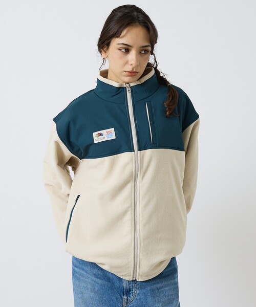 FRUIT OF THE LOOM(フルーツオブザルーム)の「【FRUIT OF THE LOOM / フルーツオブザルーム】 COZY SOFT FLEECE BLOUSON / フルジップ フリース ブルゾン / ユニセックス(ブルゾン・メンズ・アイボリー/ブラック/ブラウン・XL/L/M)」の10枚目の写真