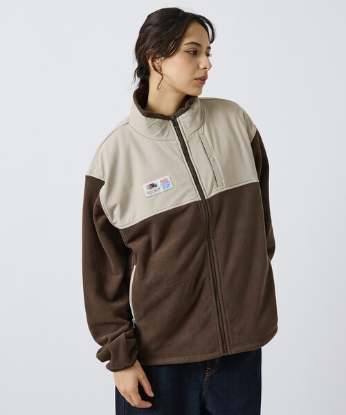 FRUIT OF THE LOOM(フルーツオブザルーム)の「【FRUIT OF THE LOOM / フルーツオブザルーム】 COZY SOFT FLEECE BLOUSON / フルジップ フリース ブルゾン / ユニセックス(ブルゾン・メンズ・アイボリー/ブラック/ブラウン・XL/L/M)」の15枚目の写真