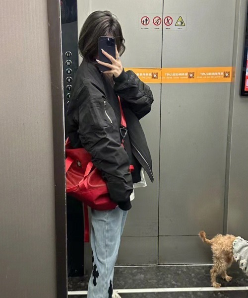 Flugge(フラッジー)の「フライトジャケット(その他アウター・レディース・ブラック/グレー・LARGE/MEDIUM)」の3枚目の写真