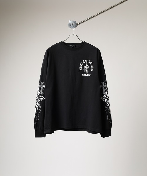 bike star（バイクスター）の「BIKE STAR クロスプリントロンT（Tシャツ/カットソー・メンズ・ブラック/ブラック系/ホワイト・M/L）」の5枚目の写真