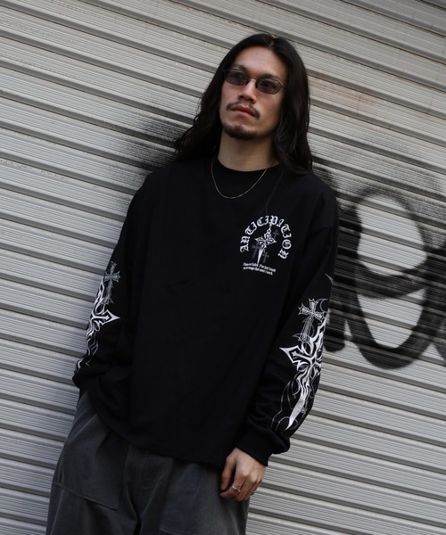 bike star（バイクスター）の「BIKE STAR クロスプリントロンT（Tシャツ/カットソー・メンズ・ブラック/ブラック系/ホワイト・M/L）」の16枚目の写真