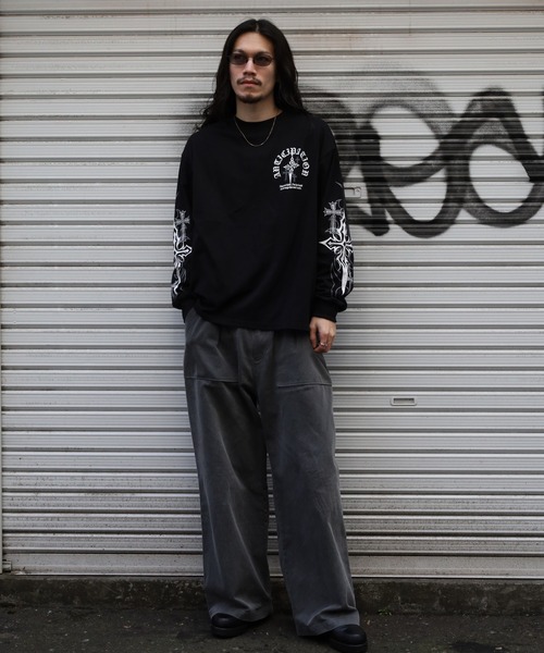bike star（バイクスター）の「BIKE STAR クロスプリントロンT（Tシャツ/カットソー・メンズ・ブラック/ブラック系/ホワイト・M/L）」の22枚目の写真