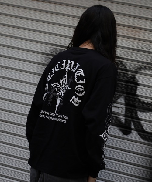 bike star（バイクスター）の「BIKE STAR クロスプリントロンT（Tシャツ/カットソー・メンズ・ブラック/ブラック系/ホワイト・M/L）」の18枚目の写真