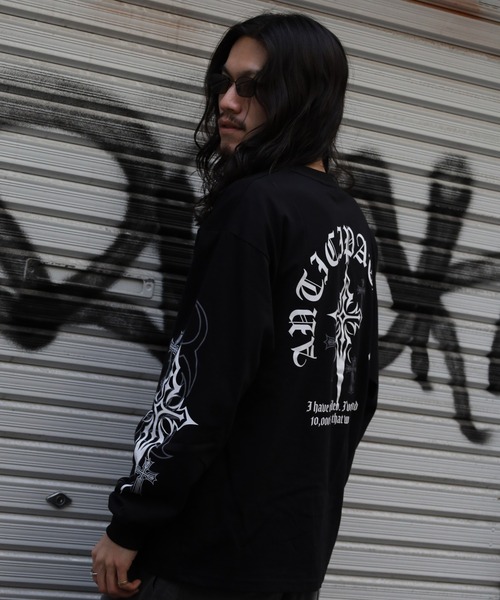 bike star（バイクスター）の「BIKE STAR クロスプリントロンT（Tシャツ/カットソー・メンズ・ブラック/ブラック系/ホワイト・M/L）」の21枚目の写真