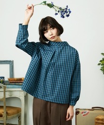 ギンガムチェック オーバーブラウス」に該当するレディース
