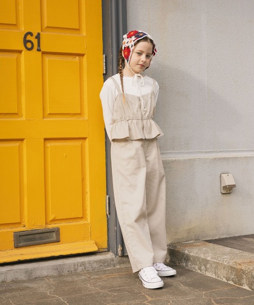 GLOBAL WORK(グローバルワーク)の「トクトク3SETUPリブT/625171(つなぎ/オールインワン・キッズ・ブルー/アイボリー/ブラック・130cm/140cm/150cm/160cm)」の15枚目の写真