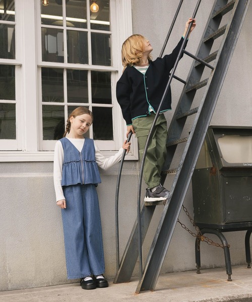 GLOBAL WORK(グローバルワーク)の「トクトク3SETUPリブT/625171(つなぎ/オールインワン・キッズ・ブルー/アイボリー/ブラック・130cm/140cm/150cm/160cm)」の18枚目の写真