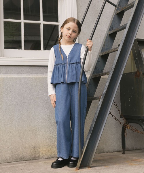 GLOBAL WORK(グローバルワーク)の「トクトク3SETUPリブT/625171(つなぎ/オールインワン・キッズ・ブルー/アイボリー/ブラック・130cm/140cm/150cm/160cm)」の21枚目の写真