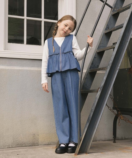 GLOBAL WORK(グローバルワーク)の「トクトク3SETUPリブT/625171(つなぎ/オールインワン・キッズ・ブルー/アイボリー/ブラック・130cm/140cm/150cm/160cm)」の22枚目の写真