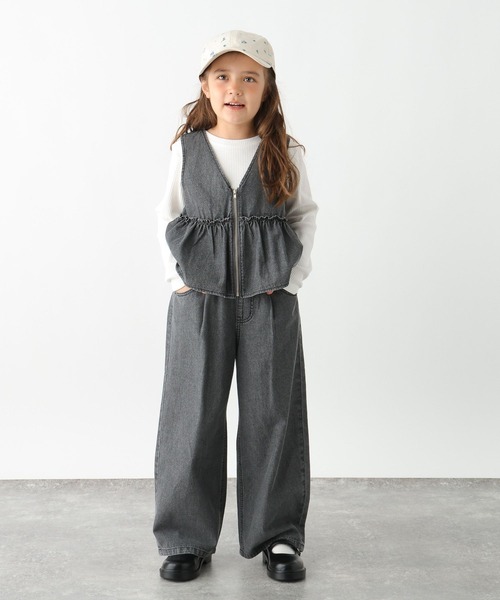 GLOBAL WORK(グローバルワーク)の「トクトク3SETUPリブT/625171(つなぎ/オールインワン・キッズ・ブルー/アイボリー/ブラック・130cm/140cm/150cm/160cm)」の6枚目の写真