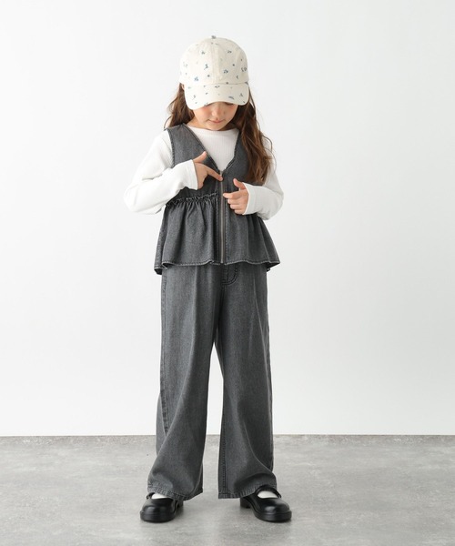 GLOBAL WORK(グローバルワーク)の「トクトク3SETUPリブT/625171(つなぎ/オールインワン・キッズ・ブルー/アイボリー/ブラック・130cm/140cm/150cm/160cm)」の7枚目の写真