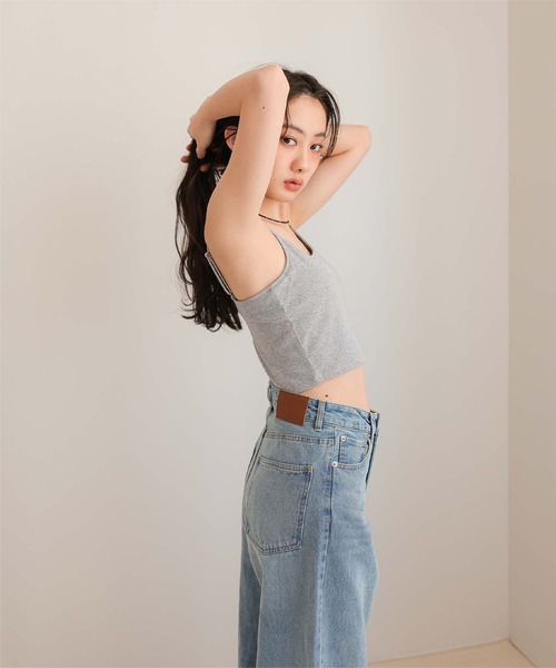 miette(ミエット)の「接触冷感カップ付きショート丈キャミソール(キャミソール・レディース・オフホワイト/グレー/ライトベージュ/ブラック・FREE)」の19枚目の写真