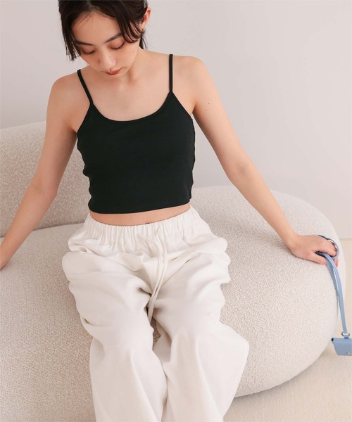 miette(ミエット)の「接触冷感カップ付きショート丈キャミソール(キャミソール・レディース・オフホワイト/グレー/ライトベージュ/ブラック・FREE)」の15枚目の写真