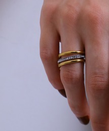 Rennet（レネット）の「【金属アレルギー対応 】 ステンレス 3連＆4連レイヤードリング（リング）」