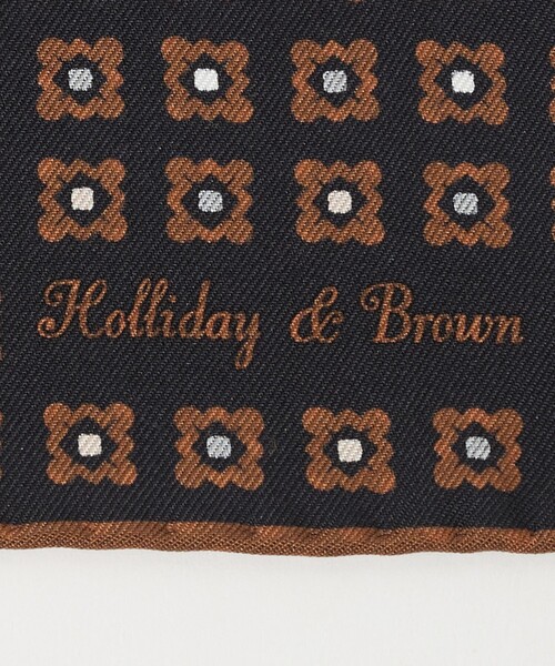 Holliday & Brown(ホリデーアンドブラウン)の「<Holliday&Brown> コモン プリント ポケットチーフ(ポケットチーフ・メンズ・オレンジ/ネイビー・FREE)」の6枚目の写真