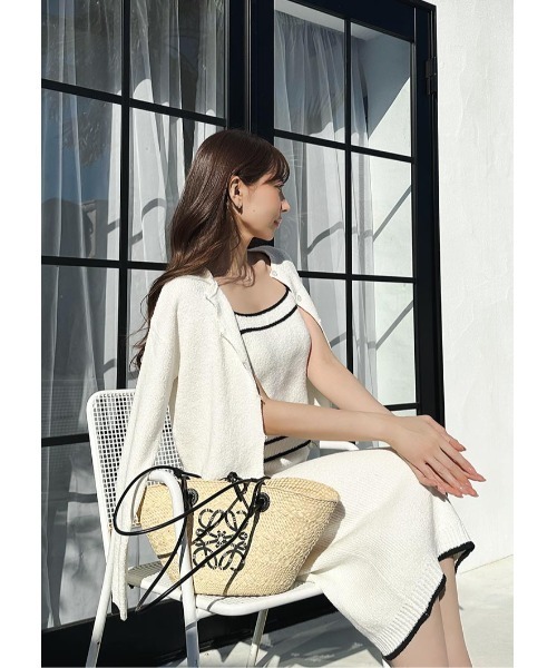 LUDICRUM(ルーディクルム)の「Loop yarn knit cardigan(カーディガン/ボレロ・レディース・ピンク/ブラック/オフホワイト・FREE)」の10枚目の写真
