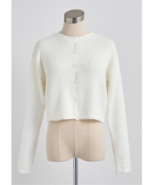 LUDICRUM(ルーディクルム)の「Loop yarn knit cardigan(カーディガン/ボレロ・レディース・ピンク/ブラック/オフホワイト・FREE)」の11枚目の写真