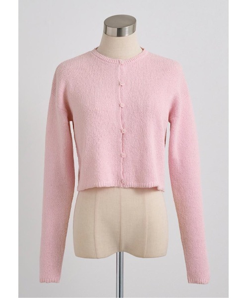 LUDICRUM(ルーディクルム)の「Loop yarn knit cardigan(カーディガン/ボレロ・レディース・ピンク/ブラック/オフホワイト・FREE)」の12枚目の写真