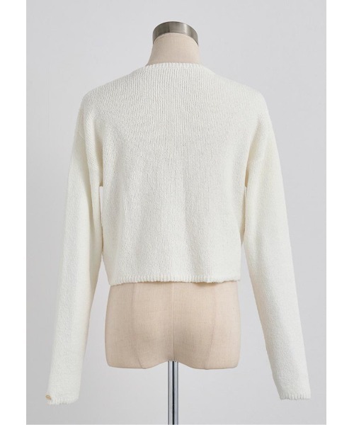 LUDICRUM(ルーディクルム)の「Loop yarn knit cardigan(カーディガン/ボレロ・レディース・ピンク/ブラック/オフホワイト・FREE)」の14枚目の写真