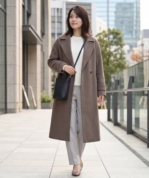 STYLE DELI(スタイルデリ)の「【DELI by】リアルレザーミニマルスクエアショルダーバッグ(ショルダーバッグ・レディース・ブラック/ブラウン/ライトグレー・FREE)」の4枚目の写真