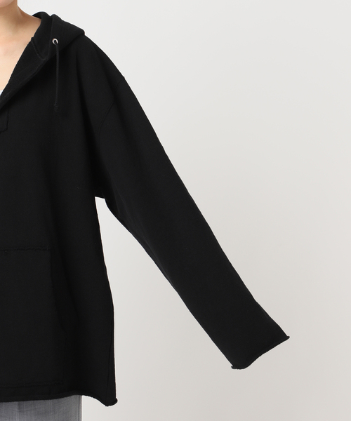 CITYSHOP(シティーショップ)の「HOODIE SWEAT SHIRT:スウェット(スウェット・レディース・ブラック/ホワイト・FREE)」の3枚目の写真
