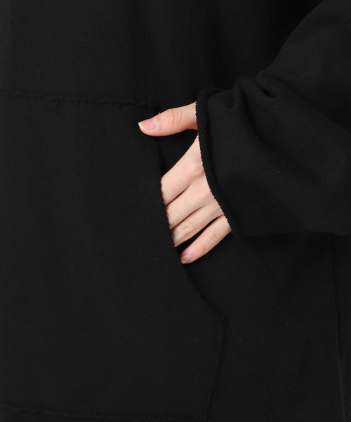 CITYSHOP(シティーショップ)の「HOODIE SWEAT SHIRT:スウェット(スウェット・レディース・ブラック/ホワイト・FREE)」の5枚目の写真