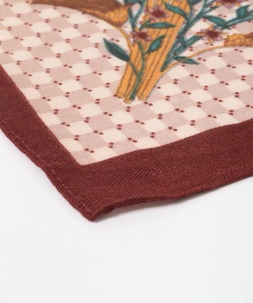 KBF（ケイビーエフ）の「ヴィンテージフラワースカーフ（バンダナ/スカーフ・レディース・レッド/オレンジ・ONE）」の9枚目の写真