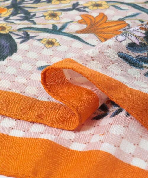KBF（ケイビーエフ）の「ヴィンテージフラワースカーフ（バンダナ/スカーフ・レディース・レッド/オレンジ・ONE）」の18枚目の写真