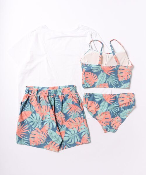 Ocean Pacific（オーシャンパシフィック）の「【OP/オーピー】レディースビキニ水着4点セット　水陸両用　半袖ラッシュガード　ボードショーツ付き　総柄ビキニ(水着)（水着・レディース・オフホワイト/ネイビー/ベージュ・SMALL/MEDIUM）」の7枚目の写真