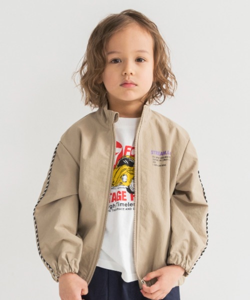 セール】【WEB限定/DRC】撥水加工袖ラインナイロンジャケット