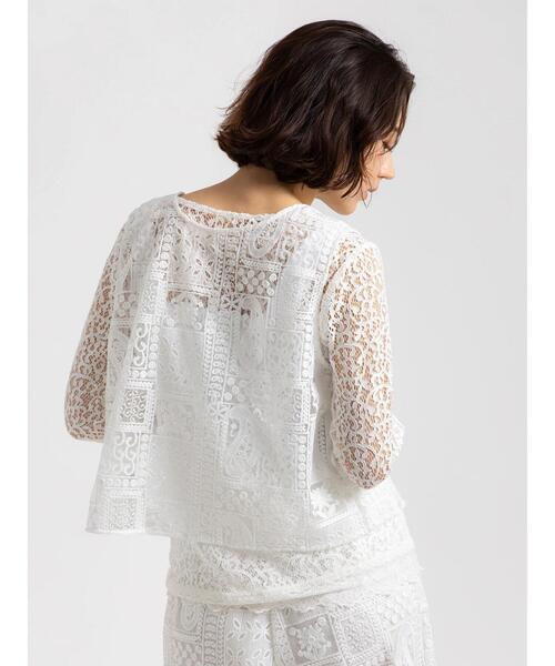 Te chichi(テチチ)の「【Atelier ChouChou】パネルレース刺繍前後2WAYジレ(セットアップ可)(ベスト・レディース・オフホワイト・F)」の7枚目の写真