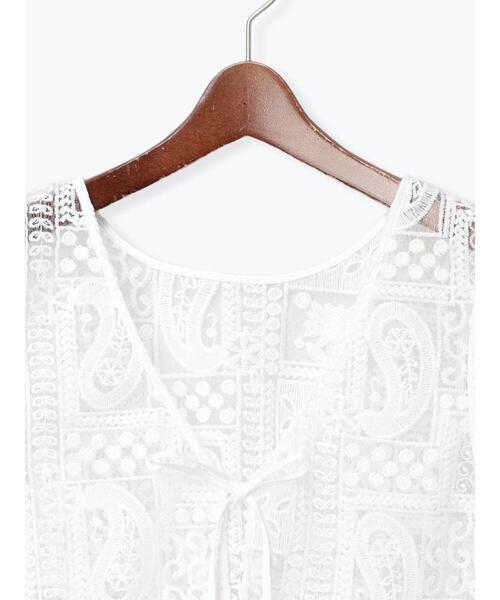 Te chichi(テチチ)の「【Atelier ChouChou】パネルレース刺繍前後2WAYジレ(セットアップ可)(ベスト・レディース・オフホワイト・F)」の10枚目の写真